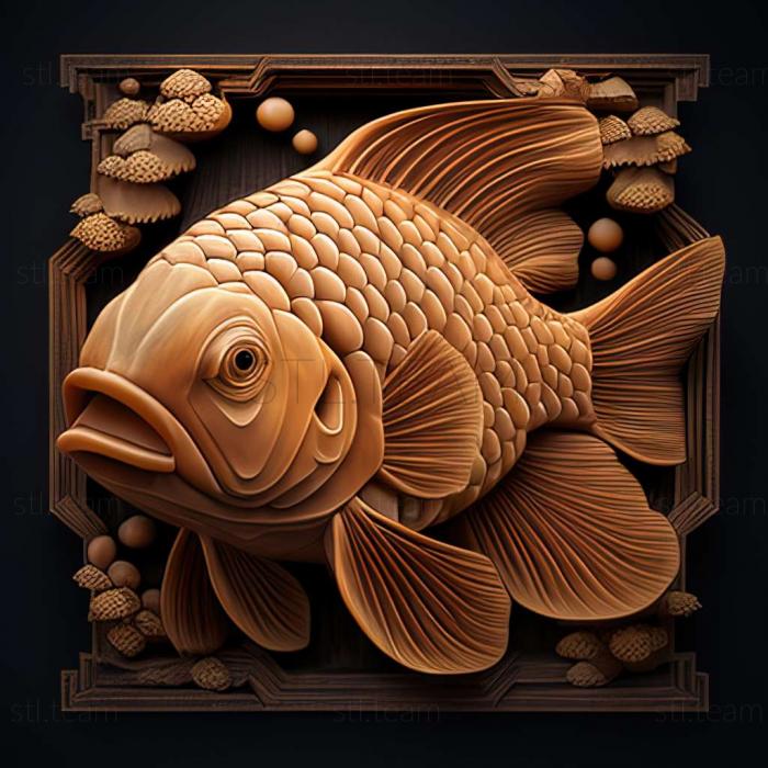 3D model Ranchu fish (STL)
